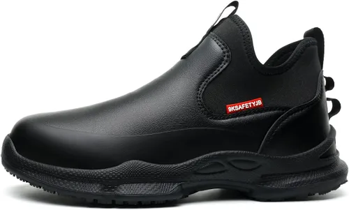 Miniatura 2 de Zapatos de chef para hombre, antideslizantes, a prueba de agua, botas de trabajo para hombre, zuecos cómodos, zapatos de enfermería para jardinero