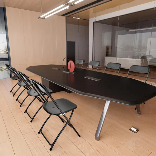 Miniatura 6 de Bonnlo Juego de Sillas Plegables de 4, Silla de Plástico Negra con Asiento Resistente y Marco de Metal, Perfecta para Fiesta, Evento, Boda