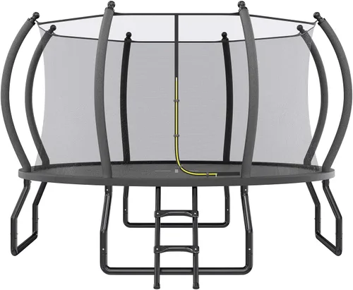 YUMPIE - Trampolín de 8 pies, 10 pies, 12 pies, 14 pies, 15 pies, 16 pies, para exteriores, con red de seguridad y escalera, trampolines recreativos