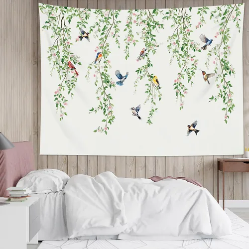 Miniatura 28 de HVEST Tapiz de fase lunar para colgar en la pared, cielo morado con nubes, estrellas, decoración de pared celestial, paisaje natural, decoración