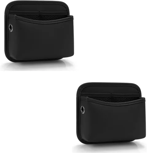 Miniatura 12 de Accmor Organizador de bolsillo lateral para asiento de automóvil, bolsa de piel sintética para asiento de automóvil, puerta, ventana, consola