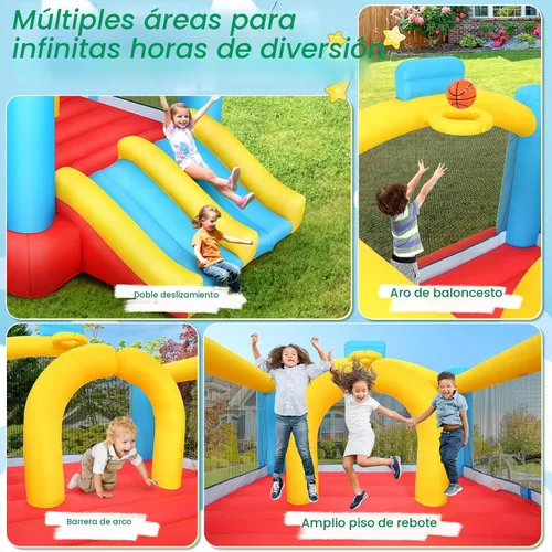 Miniatura 2 de AKEYDIY Casa de rebote para niños, 13 x 12 pies, casa de rebote para niños de 3 a 12 años, casa inflable con toboganes dobles y área de rebote