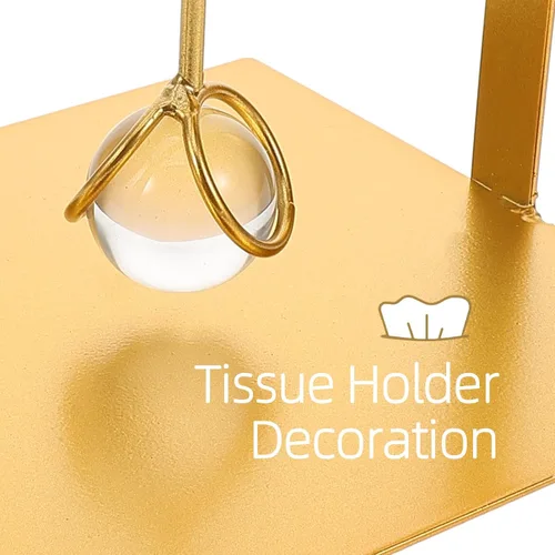 Miniatura 8 de Sosoport Metal Napkin Holder for Table, Farmhouse Paper Tissue Dispenser with Square Base, Gold Metal Napkin Stand for Dining Room and Kitchen