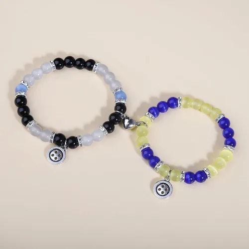 Miniatura 5 de Pulseras a juego para parejas, mejores amigos, pulseras de dijes de gatito araña, regalos de Navidad, joyería a juego de amistad, pulseras
