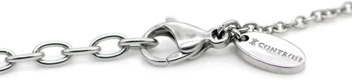 Miniatura 6 de Controse Collar de corazón de caja torácica de acero inoxidable plateado de 17 a 19 pulgadas con cadena ajustable, Acero inoxidable