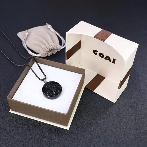 Miniatura 7 de COAI - Collar con colgante de abeja de piedra obsidiana
