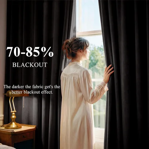 Miniatura 122 de StangH Cortinas de Terciopelo Verde Esmeralda de 96 Pulgadas - Cortinas Opacas de Terciopelo de Lujo Súper Suaves, Elegante Cobertura de Ventana
