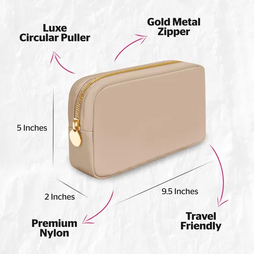Miniatura 6 de DANCOUR Bolsas de maquillaje de nailon para mujer, bolsa grande de aseo de viaje, bolsa de cosméticos, organizador de maquillaje