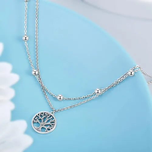 Miniatura 4 de CHIC & ARTSY Tobilleras de plata de ley S925 para mujer, pulsera de tobillo ajustable multicapa para playa, joyería de verano para mujer, de 10 a 11