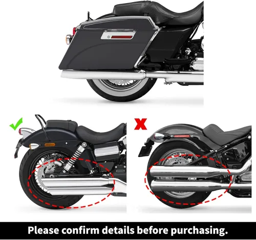 Miniatura 2 de Bolsas de sillín negras mate TCMT con cierre de tapa y forro de inserción de alfombra Compatibles con Harley Touring CVO Road Glide Road King Street