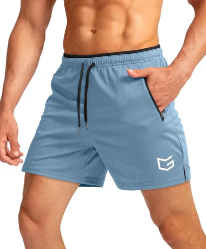 Miniatura 14 de G Gradual Pantalones cortos de correr para hombre con bolsillos con cremallera, secado rápido, gimnasio, atletismo, entrenamiento, pantalones cortos