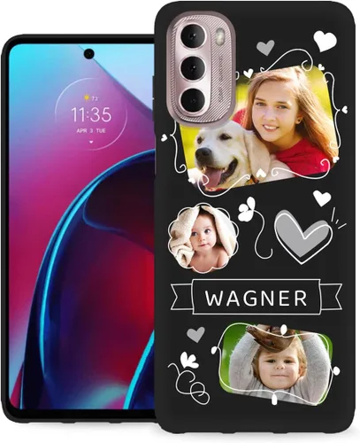 Miniatura 33 de Funda personalizada para Motorola Moto G Stylus 2020 con nombre de foto, texto y foto, GStylus personalizado -20 funda suave y fina (negro) de 6.4