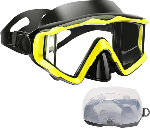 Miniatura 14 de Máscara de buceo Anti-niebla Natación Snorkel máscara adecuada para adultos Buceo Natación Snorkel Gafas Máscaras Lentes negro-azul