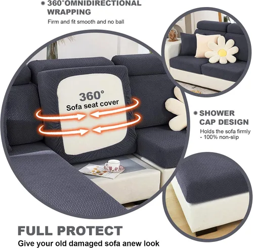 Miniatura 3 de Beacon Pet Funda universal para sofá resistente al desgaste, fundas elásticas para sofá mágico 2024, funda antideslizante en forma de L, funda