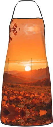Miniatura 11 de Delantal azul y rosa con bolsillos, delantales resistentes a las gotas de agua para mujeres y hombres, delantal ideal para uso doméstico