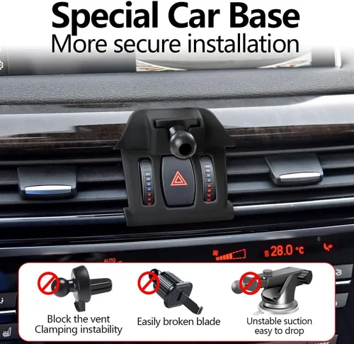 Miniatura 2 de Soporte para teléfono de coche para BMW X5 2014-2018, X6 2015-2019 SUV sDrive35i xDrive35i 40e 35d F15 F16 Accesorios de automóvil Decoración