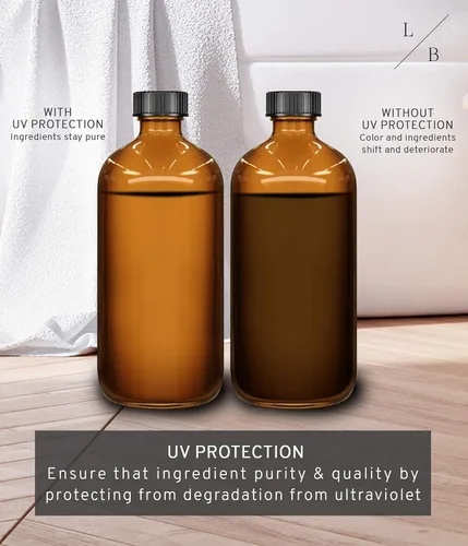 Miniatura 8 de LiBa Paquete de 2 botellas de vidrio ámbar, botella de spray vacía recargable de 16 onzas para limpieza, aceites esenciales, cabello, plantas