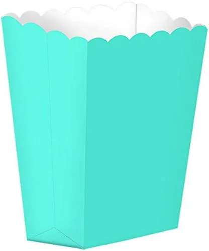 Miniatura 4 de Adorable caja pequeña de palomitas de maíz festoneadas, 5.25 x 3.75 pulgadas (5 piezas), ideal para cumpleaños, recuerdos de fiesta, celebraciones