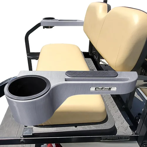 Miniatura 5 de Reposabrazos de carrito de golf de color titanio – Reposabrazos para carrito de golf con portavasos para Club Car Yamaha y EZGO Accesorios