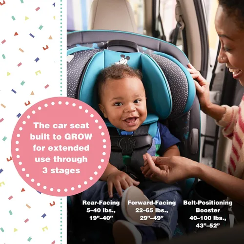 Miniatura 2 de Asiento de coche convertible Disney Grow and Go, orientado hacia atrás de 2.3-18 kg, orientado hacia adelante de 14-29 kg, refuerzo de 18-45 kg, se