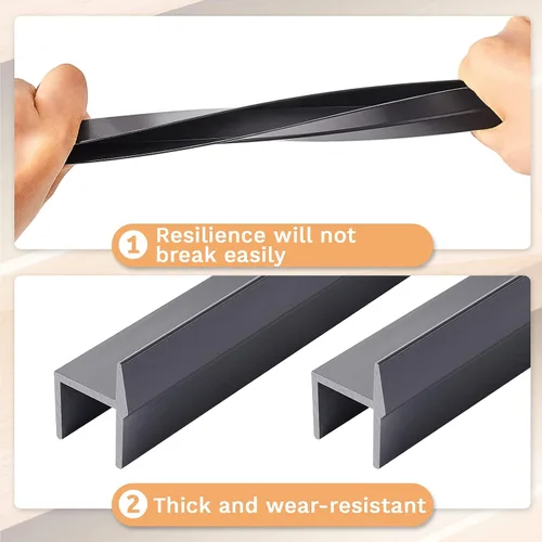 Miniatura 3 de Tenare 4 rieles colgantes de PVC negro, sistema de colgar para archivar que mantiene tus carpetas ordenadas y organizadas