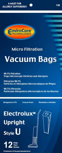 Miniatura 2 de EnviroCare Bolsas de polvo de repuesto para aspiradora de microfiltración hechas para adaptarse a Electrolux Upright Style U y ProTeam Prolux