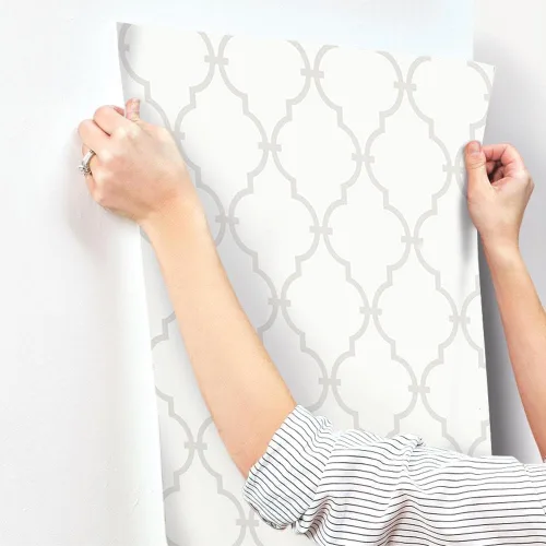 Miniatura 7 de Papel para empapelar York Wallcoverings con gráficos, diseño enrejado, YS9102 Piedra