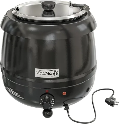 Miniatura 5 de KoolMore Calentador de sopa comercial con tapa con bisagras e inserto de olla extraíble para bufé, restaurante, fiesta, evento y catering, grande