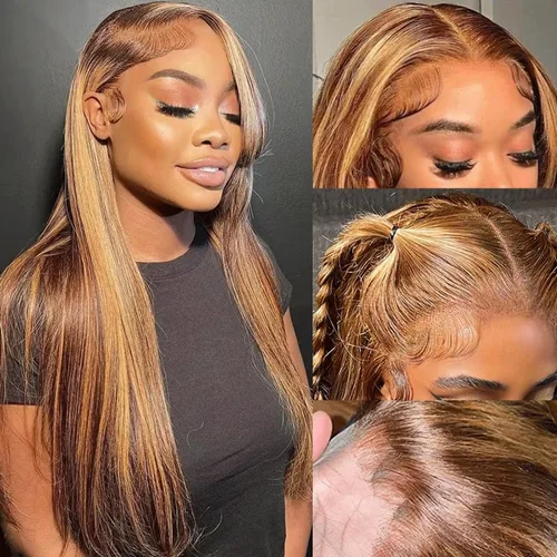 Miniatura 16 de Peluca de cabello humano 613 con encaje frontal 13x6 HD transparente densidad 180% rubia, pelucas de cabello humano con encaje frontal Peluca