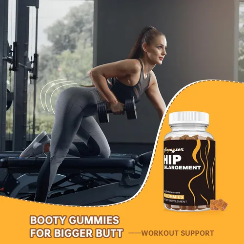 Miniatura 4 de Gomitas para glúteos grandes y caderas, gomitas de glúteos más grandes para curvas naturales, 1 gomitas de apoyo para el trasero, suplemento