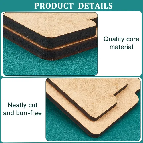 Miniatura 4 de BENECREAT 2 tablas de medición de cinta de 10, 12, 13 y 14 pulgadas, tablero de cola de cinta, tablero de medición de madera MDF para suministros