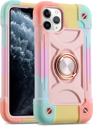Miniatura 94 de MARKILL Funda compatible con iPhone Air de 6.5 pulgadas 2025 con soporte de anillo giratorio de 360 grados, protección contra caídas de grado