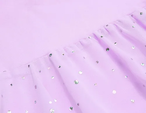 Miniatura 5 de Zaclotre Leotardo de ballet para niñas, de manga larga, trajes de bailarina, con falda alta y baja, vestido de baile para 3 a 11 años