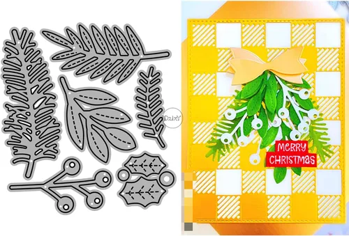 Miniatura 21 de DzIxY Hermosos troqueles de corte de metal con estrellas de árbol de Navidad para hacer tarjetas, juegos de troqueles de papel para grabar, álbum