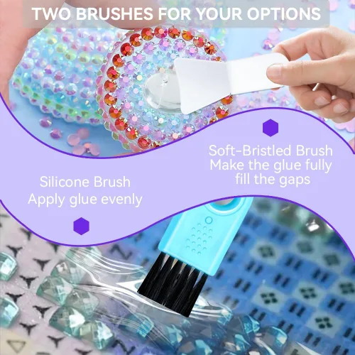 Miniatura 4 de Sellador de pintura de diamante de 4.1 fl oz, pegamento de diamante con pincel, kits de pintura de diamante de 4 onzas para adultos, accesorios