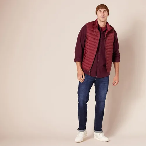 Miniatura 8 de Tienda Essentials Camisa de franela de manga larga con dos bolsillos para hombre