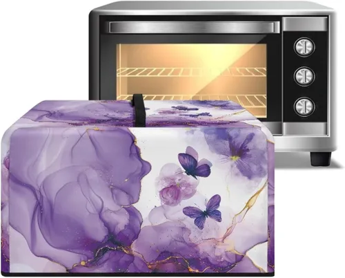 Miniatura 20 de Cubierta para horno de microondas a prueba de polvo, para encimera, freidora de aire, tostadora, horno, para decoración interior del hogar, L, 20.9