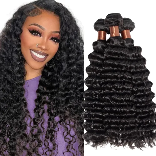 Miniatura 19 de Angie Queen 1 paquetes de cabello humano virgen sin procesar de 10 pulgadas, cabello humano ondulado y húmedo, cabello humano ondulado y natural