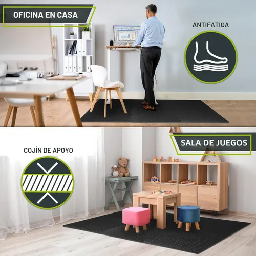 Miniatura 4 de ProsourceFit Tapete de ejercicio de rompecabezas de ½ pulgada, azulejos de espuma EVA entrelazados para gimnasio en casa, tapete