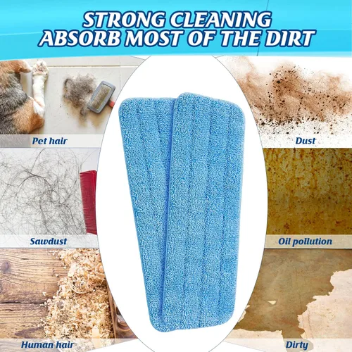 Miniatura 3 de 40 paquetes de almohadillas de microfibra para fregona, lavables a máquina, reemplazo de cabezal plano de limpieza, reutilizables, almohadillas