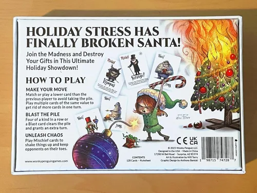 Miniatura 3 de Divertido juego de cartas navideñas para familias y amigos Edades 7+, 3–6 jugadores, gran regalo secreto de Papá Noel y relleno de calcetín