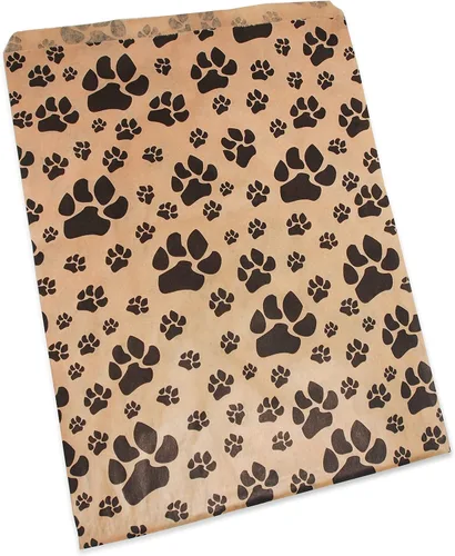 Miniatura 7 de CuteBox Pawprint - Bolsas de regalo de papel plano Kraft para manualidades, recuerdos de fiesta, venta al por menor, mercancía, ferias comerciales