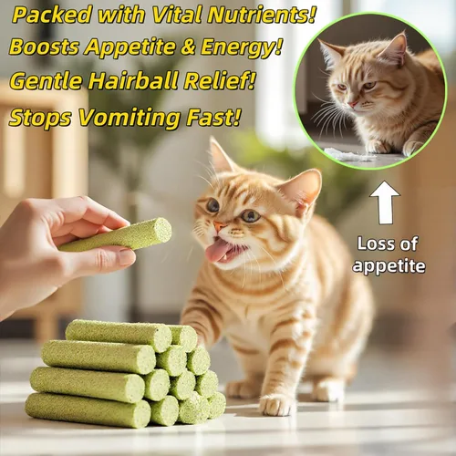 Miniatura 5 de 10Pcs/50g Cat Toys Kitten Freeze Dried Catnip Cat Grass Teething Stick Treat for Indoor Cats Edible Removal Hairballs Kitten Toys Kitty Chew for