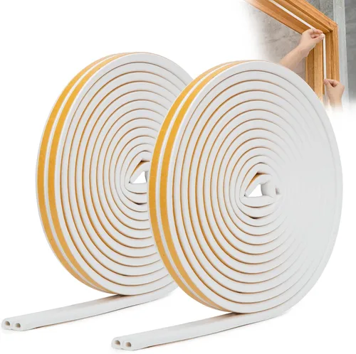Miniatura 8 de YOUSHARES - Tira de sellado de 33 pies de largo para puertas y ventanas, sellos de respaldo autoadhesivos, tira de sellado de huecos grandes
