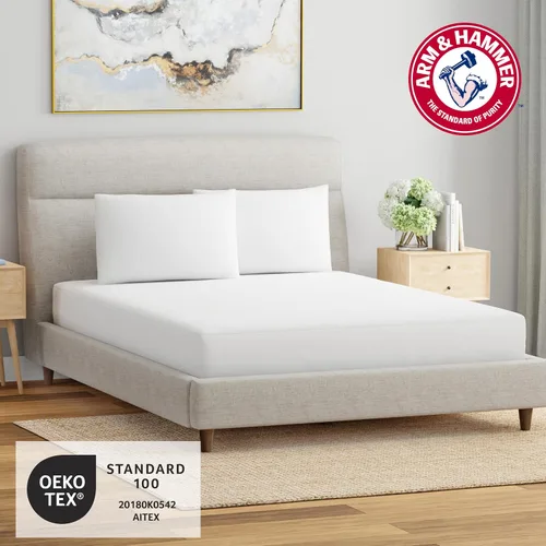 Miniatura 2 de Arm & Hammer Protector de colchón de rizo suave, impermeable, blanco, individual/individual XL
