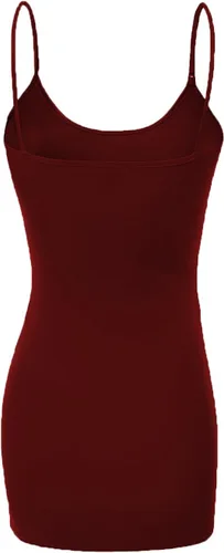Miniatura 310 de Emmalise Camisola larga casual básica para mujer, con tirantes ajustables, top en capas