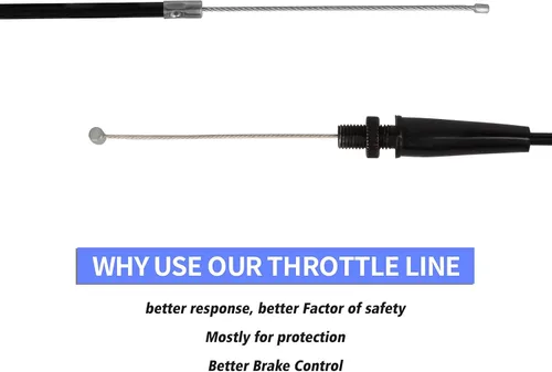 Miniatura 3 de NIBBI Cable de acelerador 93.5cm, repuesto universal para motocicleta de 36.8" cable de acelerador ajustable, para dirt bike pit bike YAMAHA