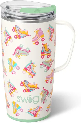 Miniatura 29 de Swig Life Taza de Viaje de 18 oz, Vaso Aislante con Asa y Tapa, Taza de Café de Viaje, Compatible con Portavasos, Acero Inoxidable, Vaso de 18 oz