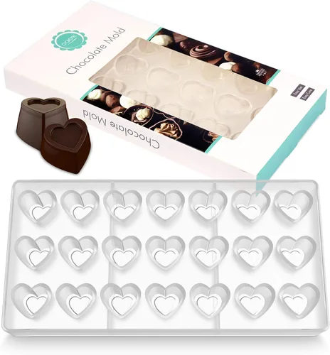 Miniatura 2 de O'Creme Molde de policarbonato transparente para chocolate, 1 pieza, molde transparente para caramelos, hemisferio 2.480 in, 6 cavidades