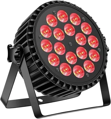 U`King Luces de escenario, 18 x 18 W RGBW 4 en 1 LED DJ Par puede luz con efecto estroboscópico/lavado de escenario por DMX512 y iluminación